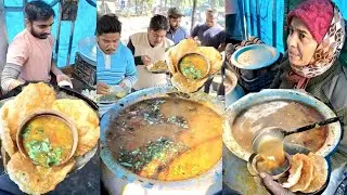 Kolkata Highest Selling Puri With Aloo Chana Jhol Sabji Only Rs.6/- | Kolkata Cheapest Street Food |