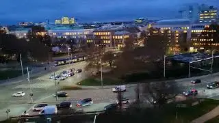 Karlsplatz & the Christmas Market from the 5th floor of Motel One Vienna Austria