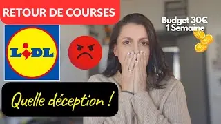 RETOUR DE COURSES LIDL 💸 Quelle d&eacute;ception !!! Rayons vides et budget 30&euro; 