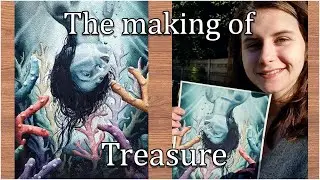 I'm back! | Painting a Surreal Underwater Scene with Watercolor | Art Speedpainting