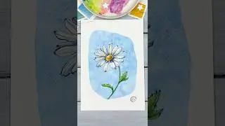 How to Draw a Daisy Flower 🌸💗 Tutorial for Watercolor Sketching Beginners
