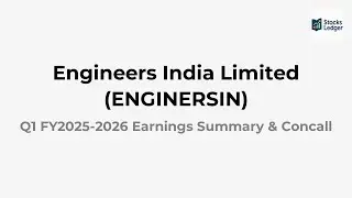 Engineers India Limited (ENGINERSIN) Earnings Conference call for Q1 FY2025-2026