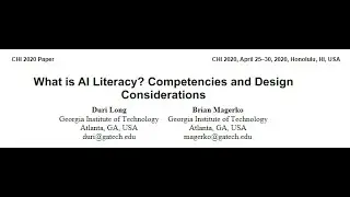 논문읽기-전영진 연구원-What is AI Literacy? Competencies and Design Considerations (Introduction-02)
