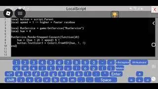 Quick tutorial how to make rainbow text button (Script in decs) [roblox stuido lite]