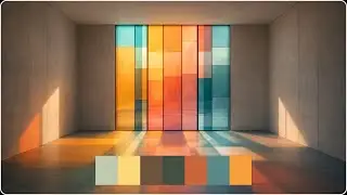 Glass Wall with Colored Light Projection &mdash; Cinematic Color Palette | Color Vibe Archive