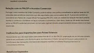 Proposta de isenção de IVA sobre Produção Nacional