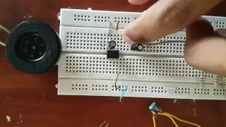 Pre amplificador con lm358n en protoboard