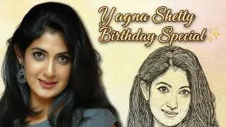 Yagna Shetty Birthday Special ✨ | Live Sketch | Kannada Actress Portrait Drawing I Day 1