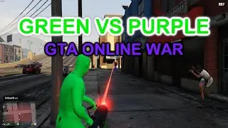GREEN VS PURPLE ALIENS GTA ONLINE!