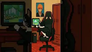 Pixel Cat Turns On PC | Retro Anime Gaming Vibes 🎮🐾