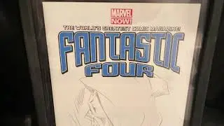 CGC 9.8 Fantastic Four#1 sketch by Joe Sinnott and signed by Stan Lee. Dallas Comic Book Art Museum
