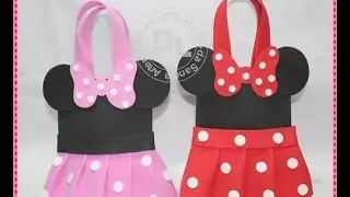 SACOLINHA SURPRESA EM EVA DA MINIE ROSA E VERMELHA