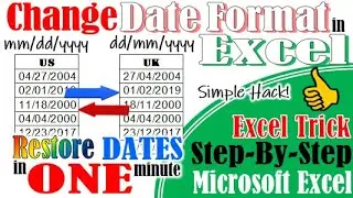 Change date format from dd/mm/yyyy to mm/dd/yyyy in Excel