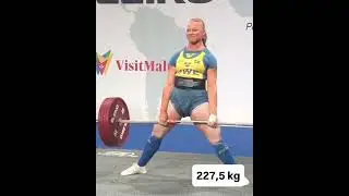 La sueca Alba Bostr&ouml;m se orin&oacute; al levantar las pesas en el mundial femenino Alemania 2025