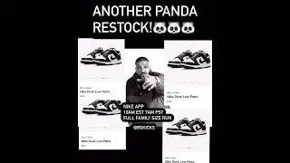 NIKE PANDA DUNK LOW RESTOCK TOMORROW ON NIKE APP!