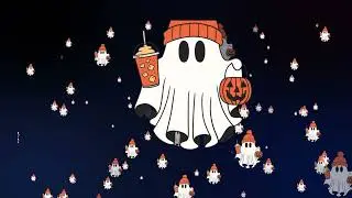Cute Spooky Ghost 4 Background Featuring Halloween | Relaxation | Screensaver | VJ Loop
