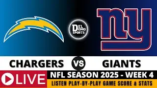LOS ANGELES CHARGERS VS NEW YORK GIANTS 🏈 NFL Game Score - Week 4 - SEP 28, 2025