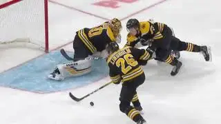 Tuukka Rask incredible save with blocker side hand