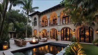 Luxury Villa Ambience ✨ Cozy Fire & Crackling Fireplace Sounds for Sleep, Study & Relaxation | ASMR