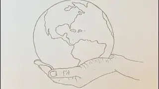 How to draw Hand holding Earth |Save Earth Drawing |easy pencil drawing |