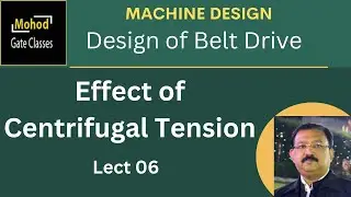 Design of Belt Drives 06 Effect of Centrifugal Tension