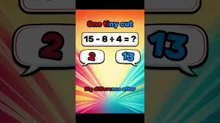 One mistake changes everything #mathtrick