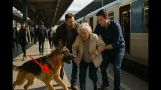 K9 DOG SPOTS ELDERLY WOMAN ATTACKED BY 3 MEN AT TRAIN STATION &mdash; HIS REACTION IS CHILLING!