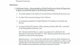 Tinicum Township PA 2-22-22 Planning Commission Minutes