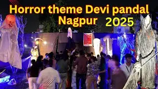 horror theme devi pandal in nagpur | विडिओ एक बार जरूर देखे मजा आएगा |
