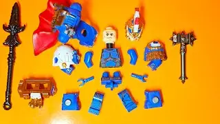 Custom LEGO Space Marine &ndash; Warhammer 40K Minifigure Review | Ultramarines Captain with Chainsword 