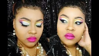 Rainbow Glitter Cut Crease