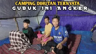 Horror!! diguyur hujan deras camping dihutan ternyata gubuk ini angker, relaxing rain sound