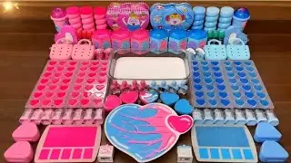 Slime Mixing ASMR Random Pink vs Blue