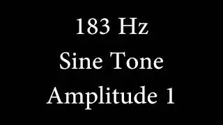183 Hz Sine Tone Amplitude 1