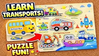 Wooden Puzzle for Kids – Learn While Playing! Holzpuzzle für Kinder 🧩 Cars Boat ;  Autos Boot