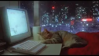 Retro CRT Nights 🖥️🐈 Cozy Lofi Beats for Focus, Coding & Winter Chill
