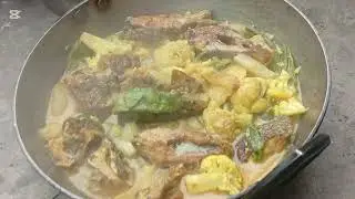 সরিষা বাটা দিয়ে সিমের ভাজি আর ফুল কপি মূলা দিয়ে মাছের ঝোল আজকের  রান্না 