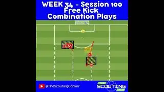 🚨 SET PIECE MASTERCLASS - FREE KICK COMBINATION PLAYS ⚽🔥 set piece training pattern plays unopposed