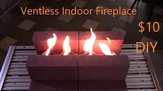 DIY Ventless Indoor Fireplace! (ext. footage) with build. smoke free! 
