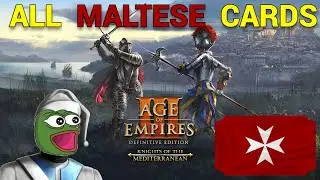 ALL MALTESE CARDS! | AOE III: DE Knights of the Mediterranean DLC | [KotM]