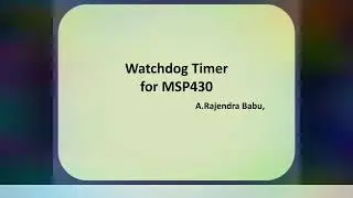 Watchdog Timer of MSP430