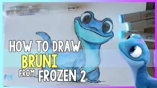 How to Draw BRUNI from Disney's Frozen 2