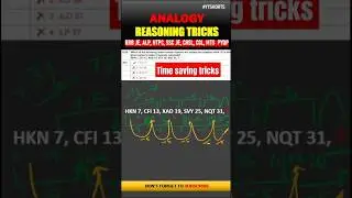 Analogy Reasoning TricksI Number SeriesI RRB ALP JE NTPC GROUP D RPF SSC JE CGL CHSL PYQP#viralvideo