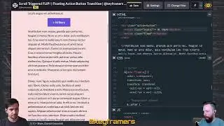 LIVE: Scroll Triggered FLIP! | Floating Action Button Transition | @keyframers 3.15