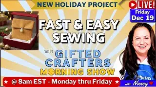 Easy Fabric Pouch Tutorial (No Zipper) | Quick Sewing Project for Beginners | GCMS #160 12-19-25