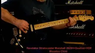 A Black Revelator Gilmour Styled Strat VooDoo Chile thru a Marshall 2525H and a King Tone Duellist !