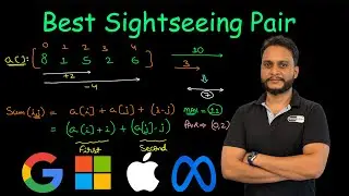 Best Sightseeing Pair | Leetcode 1014