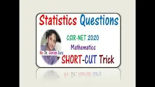Probability and Statistics Questions  | CSIR NET 2020 Mathematics