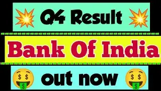 BANK OF INDIA q4 result| BOI share news today | BANK OF INDIA