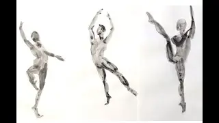 水墨动态人物速写 Dynamic figure sketch by ink  #drawing #portrait  #sketch #artwork #ink #figure 2025.12.26